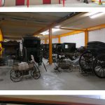A set of three colour photographs showing the newly completed storage area in use
