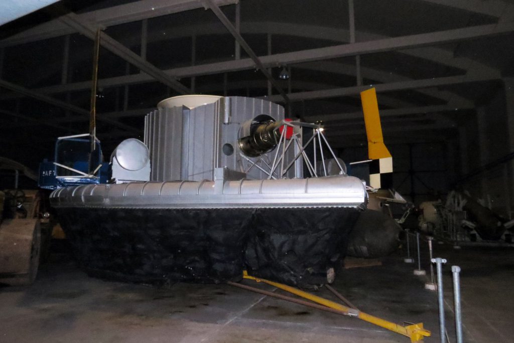 Colour photograph of the worlds first hovercraft