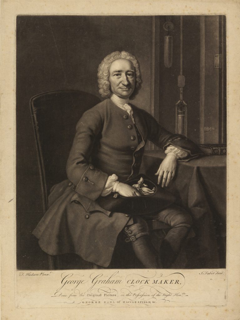 Ink mezzotint portraint of George Graham