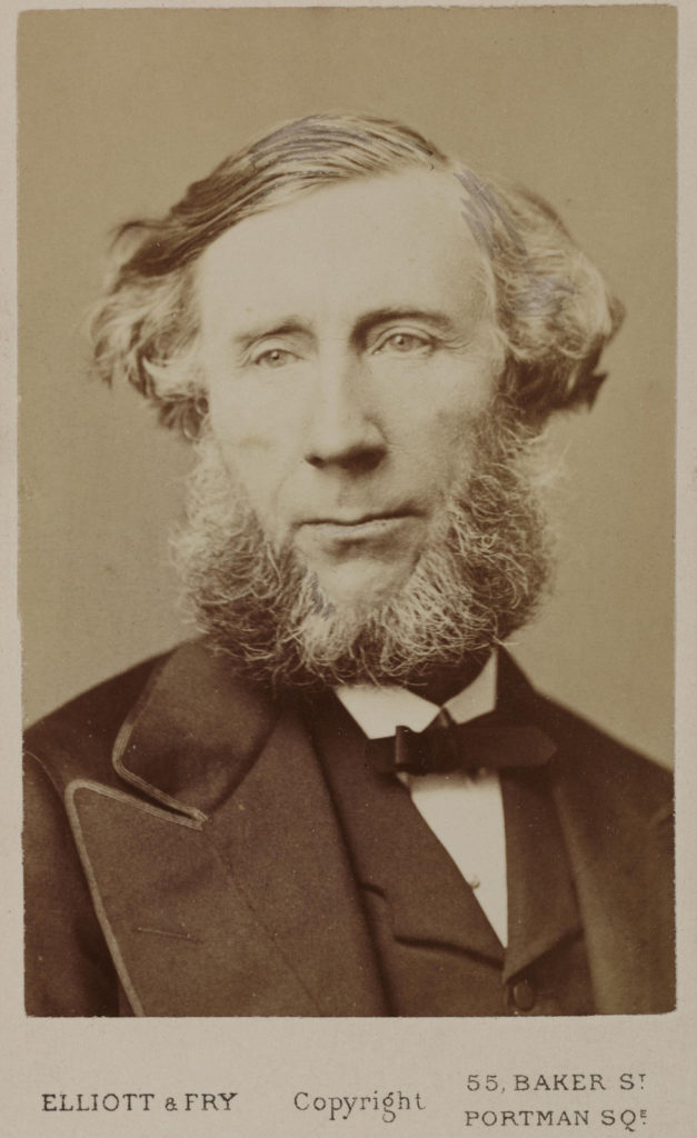 Sepia portrait photograph of John Tyndall