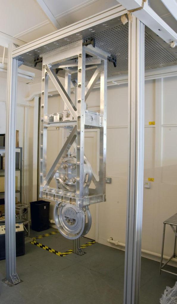 Colour photograph of a prototype beam splitter for the advanced laser interferometer gravitational wave observatory