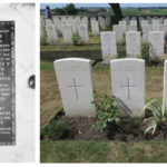Photographs of the Unknown Soldiers grave in Westminster Abbey and many unknown soldiers graves in a cemetary