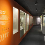 Colour photograph of Wounded exhibition object display cases