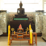Colour photograph of an AIDS memorial inside a temple in Thailand