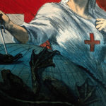 Illustration for Disease video of a nurse stabbing a dragon encircling a globe