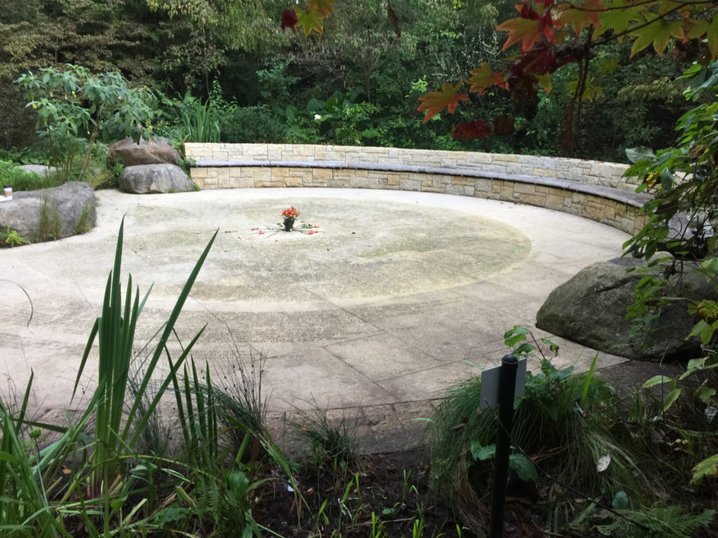 Colour photograph of a national AIDS memorial grove