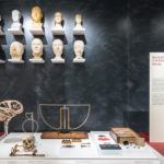 Colour photograph of a medical objects display case