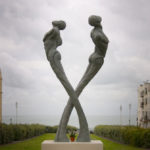 Colour photograph of an AIDS memorial sculpture in Brighton