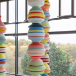 Colour photograph of Studio Rosos Tribe installation at the Royal National Orthopaedic Hospital