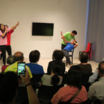 Photograph of Playback Theatre at Far Away Too Close exhibition