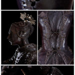 Colour photographs of details of the Santa Medicina sculpture