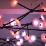 Colour photograph of the Bloom light installation