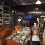 Colour photograph of a Victorian pharmacy museum diorama