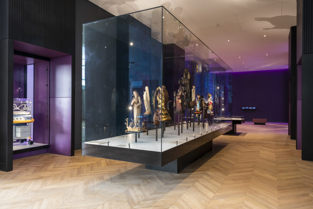 Colour photograph of a gallery view of Wellcome Medicine Galleries