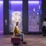 Colour photograph of an attendee in the Wellcome Medicine Galleries