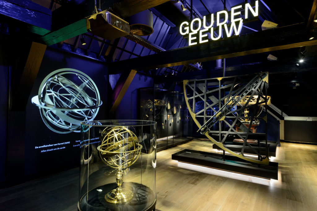 Colour photograph of objects on display at a Golden Age scientific exhibition