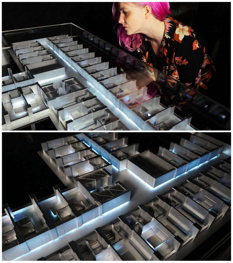 Photographs of A Cluster of 17 Cases exhibition by Blast Theory