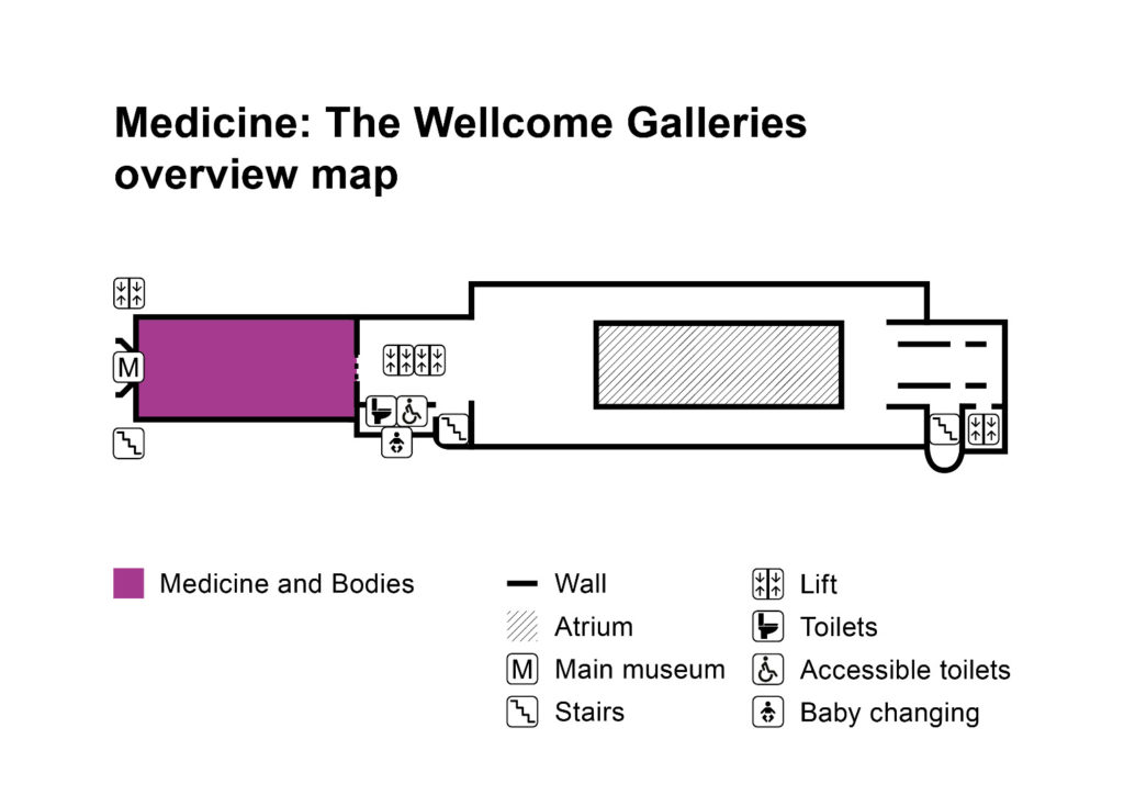Medicine and Bodies gallery overview map