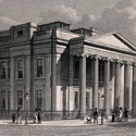 Print of an engraving of the New College of Physicians in London