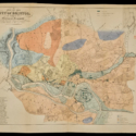 Coloured map of the city of Bristol in 1845