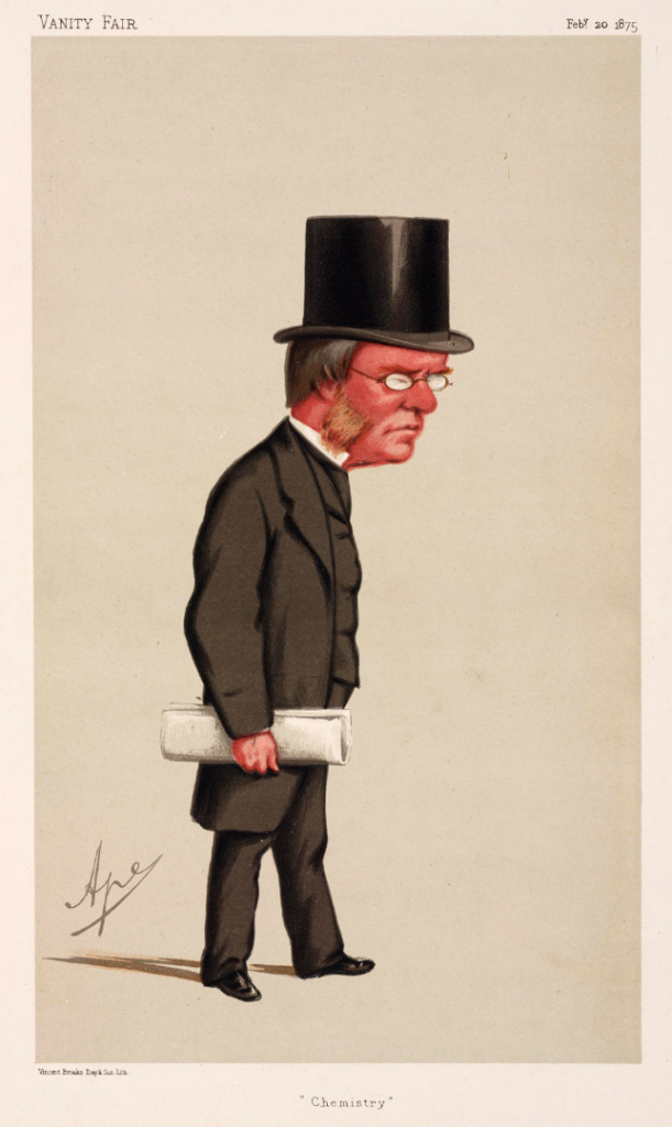 Painted caricature of Lyon Playfair as an elder statesman