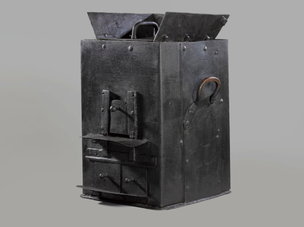 Colour photograph of a cupellation furnace from late seventeenth century