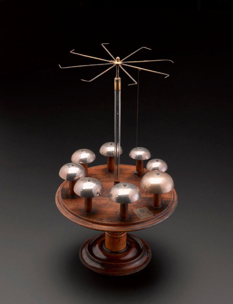 Colour photograph of eighteenth century electrical chimes made by George Adams