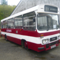 Colour photograph of a Leyland Cub bus