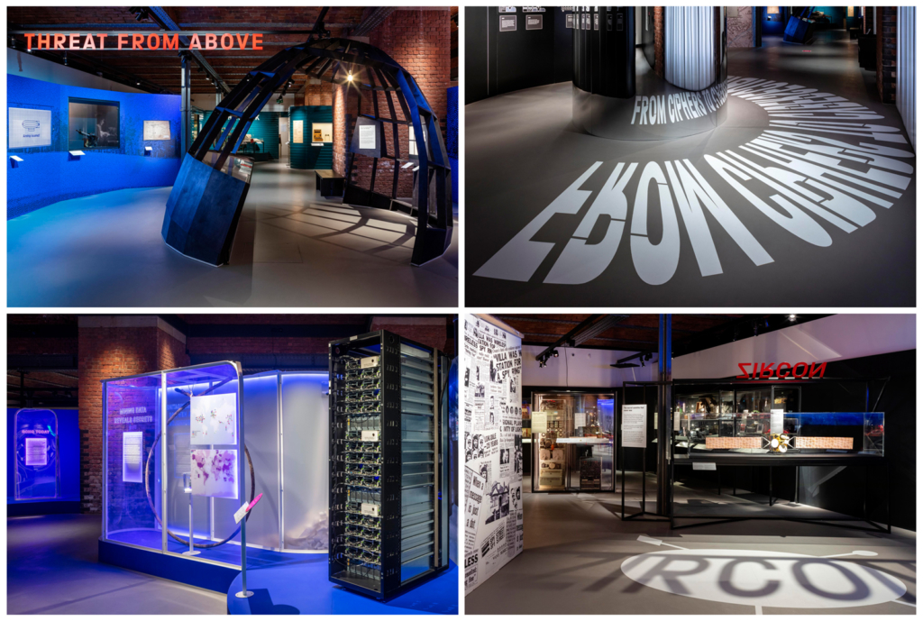 Colour photographs of the Top Secret exhibition at the Science Museum London