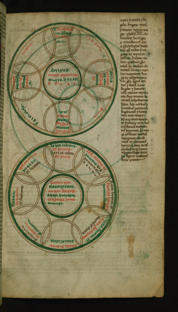 Ink illustration depicting the harmony of the year and seasons