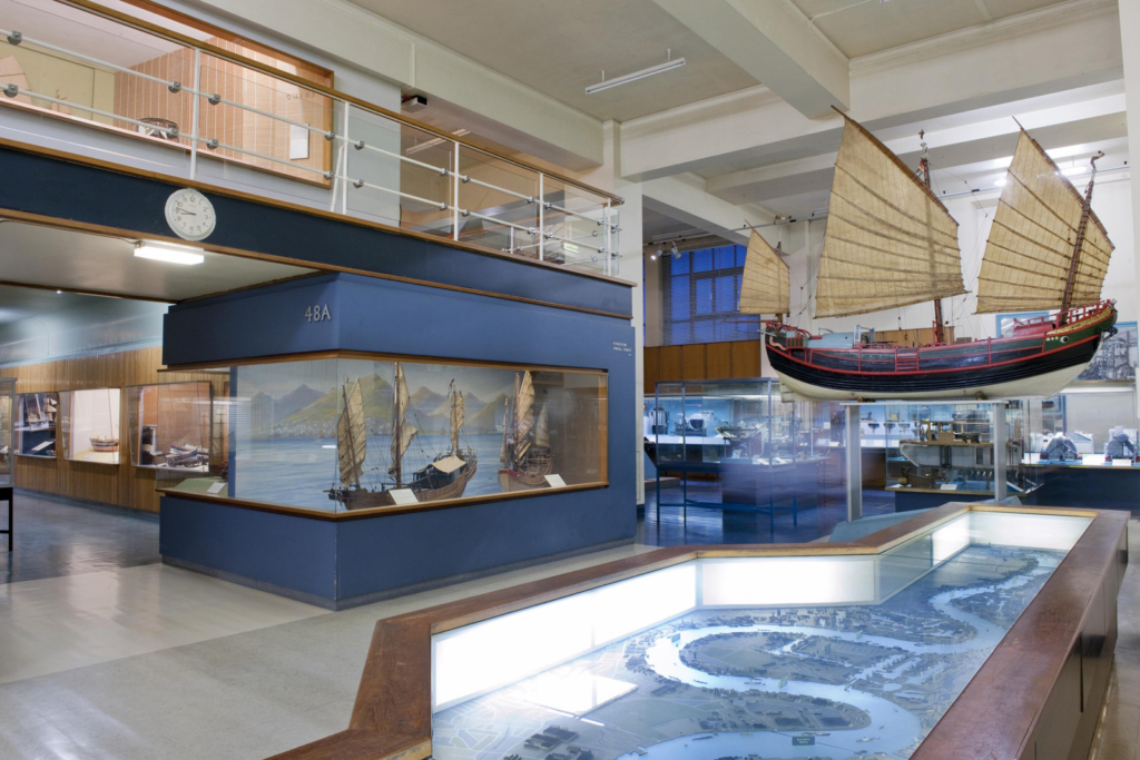 Colour photograph of the former Shipping Gallery at the Science Museum