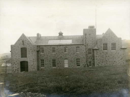 Black and white photograph from 1910 showing the main building of Eskdalemuir Observatory