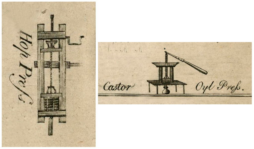 Details of trade card of Valentine Gottlieb from 1810