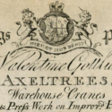 Detail of trade card of Valentine Gottlieb from 1810