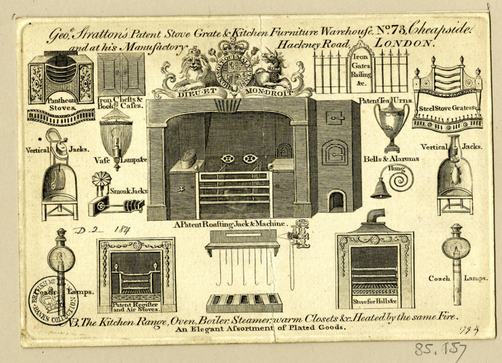 Trade card of George Stratton