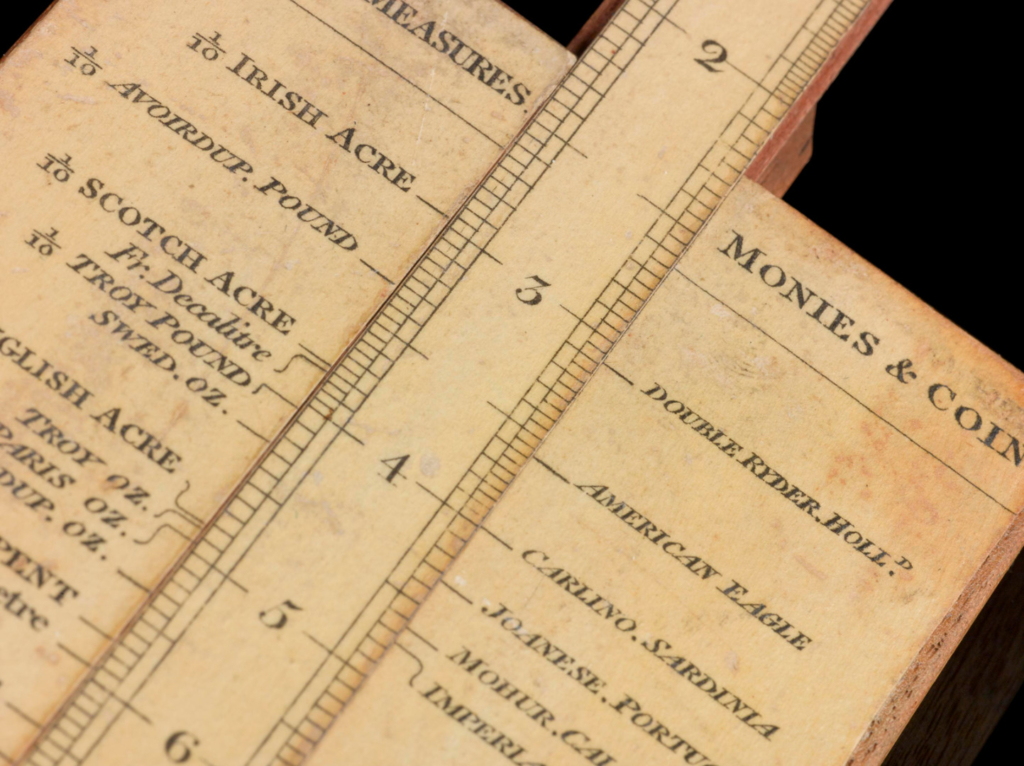 Colour photograph of a historical scientific measuring instrument