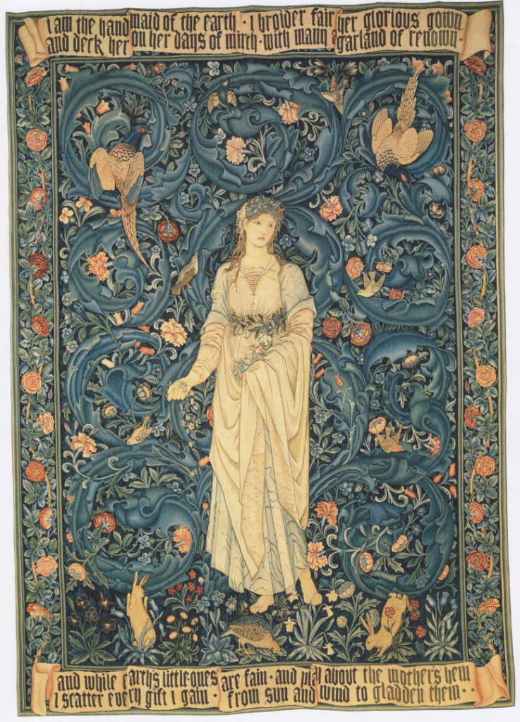 Wool and silk tapestry entitled Flora from 1885