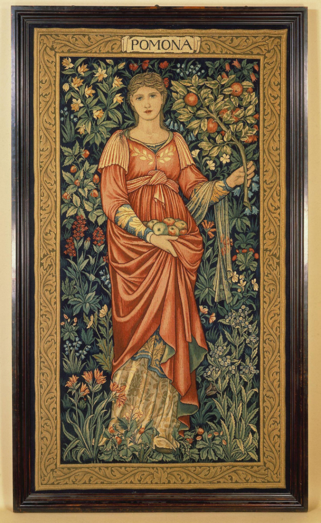 Wool and silk tapestry entitled Pomona from 1885