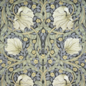 Block printed wallpaper of Vine Daisy Willow Sunflower Pomegranate Trellis Pimpernel