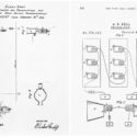 Two pen and ink illustrations of the first telegraphy patents