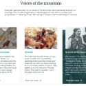 Screen grab from Voices of the mountain website