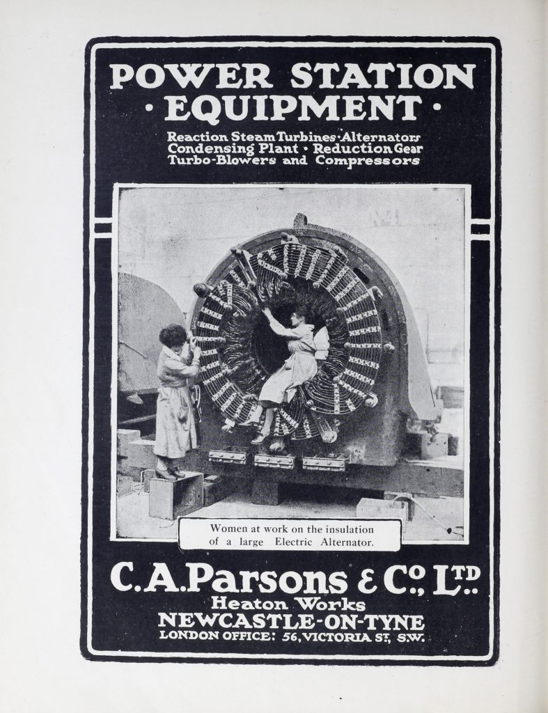 Magazine advertisement for power station equipment