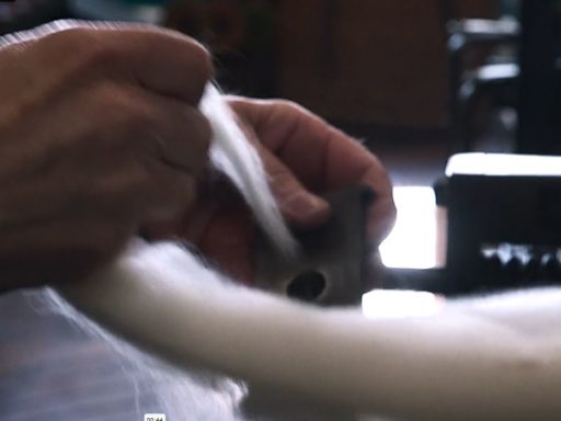 Video still from Greg Kotovs and the can gill machine