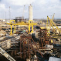 Colour photograph of the construction site of the Isle of Grain Power Station