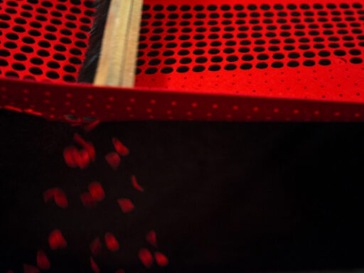 Photograph of piano felts being brushed out