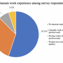 Pie chart representing the percentage of participants within the four categories of museum work experience