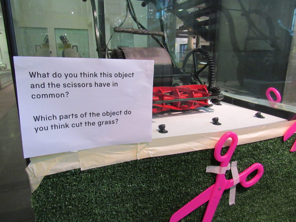 Colour photograph of a Familiar displays prototype associated with Buddings Lawnmower