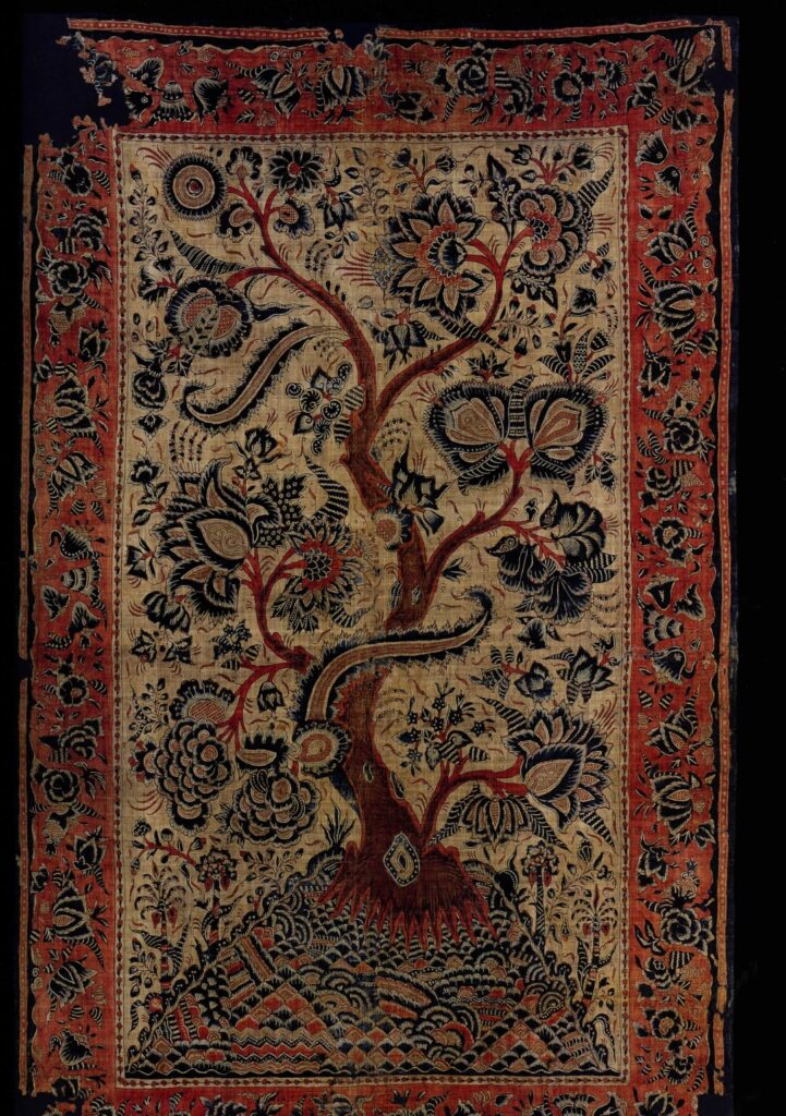 Colour photograph of a cotton flowering tree made on the Coromandel Coast for the Indonesian market