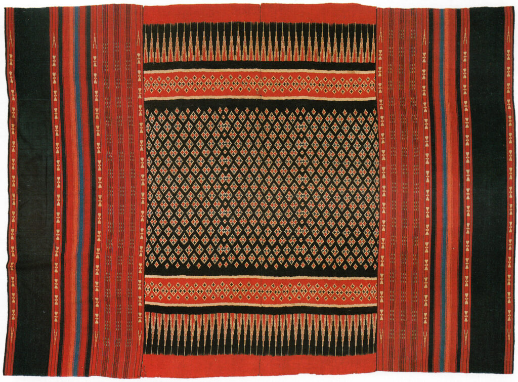 Colour photograph of a ceremonial Hanging and Shroud Sulawesi circa 1910