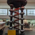 Colour photograph of a Cascade Generator on display at the Science Museum London